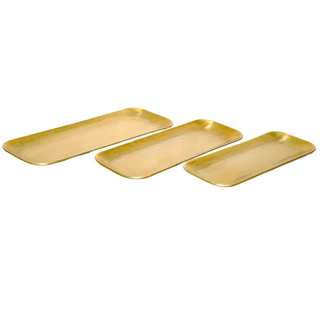 Oriental tray Valomi set of 3 gold