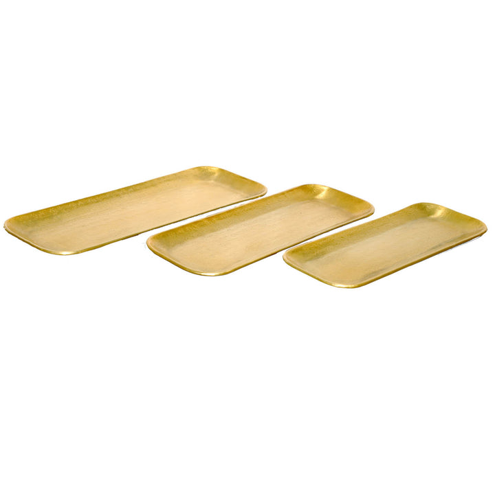 Oriental tray Valomi set of 3 gold