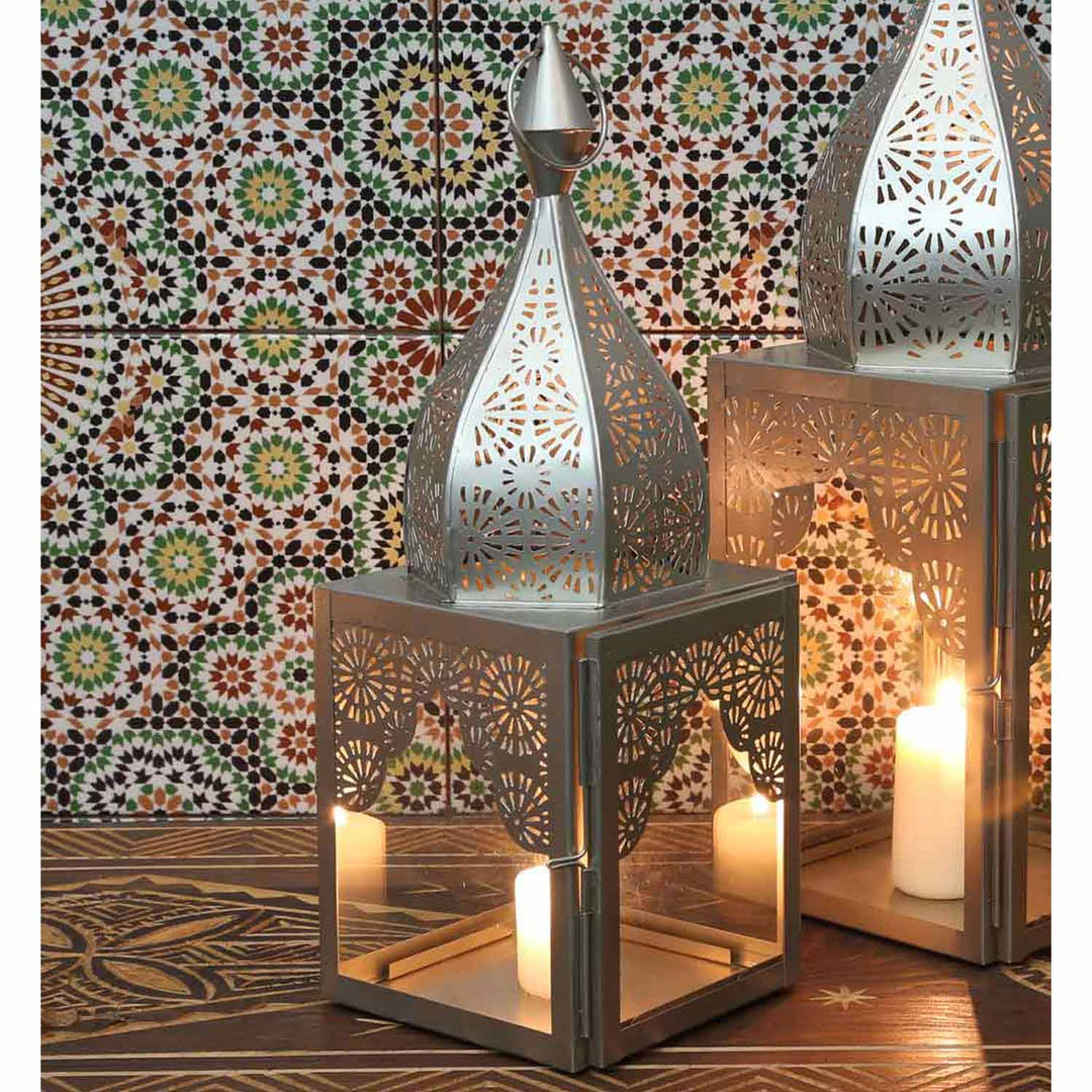 Oriental lantern Modena silver M