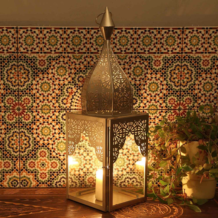 Oriental lantern Modena Silver L
