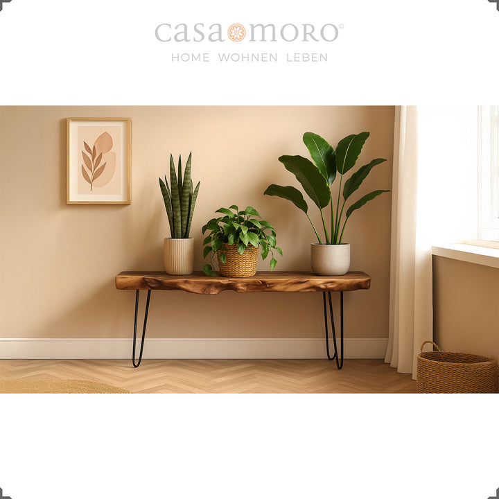 Teak living room table with hairpin legs